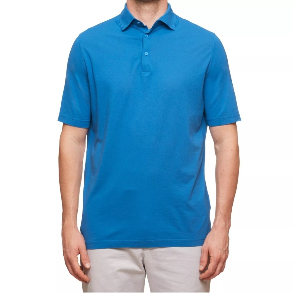 Kiton Positano Cotton Polo blue 17/39 - Picture 2 of 12